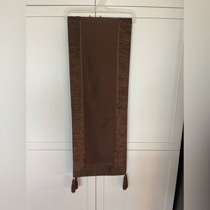Brown Table Runner with Tassels